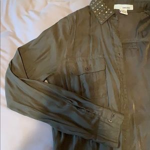 Army Green Button Up Cardigan